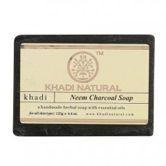 Khadi Natural Herbal Neem Charcoal Soap 125g(Set Of 2)
